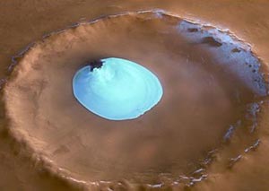Лед на дне кратера Vastitas Borealis Crater 